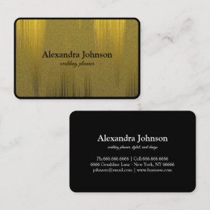Moderne schicke Black and Gold Foil Luxus Business Visitenkarte