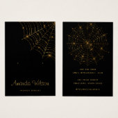 Moderne schicke Black and Gold Ohrring-Grafikkarte (Vorne & Hinten)