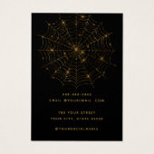 Moderne schicke Black and Gold Ohrring-Grafikkarte (Rückseite)