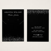 Moderne, schicke Black Necklace Earring Display-Ka (Vorne & Hinten)