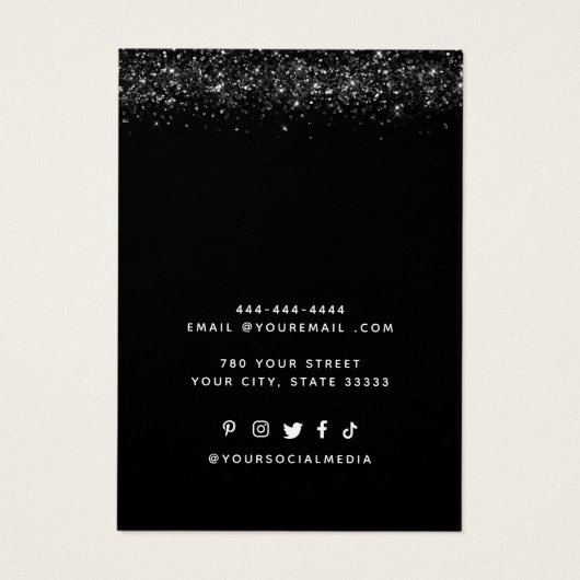 Moderne, schicke Black Necklace Earring Display-Ka (Rückseite)