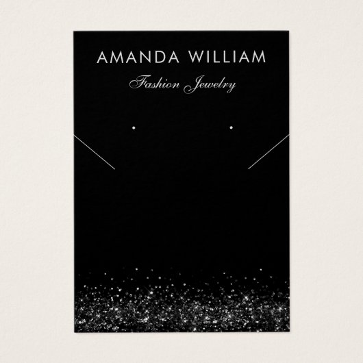 Moderne, schicke Black Necklace Earring Display-Ka (Vorderseite)