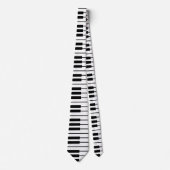 Moderne, schicke Black & White Piano Tastatur Krawatte (Vorderseite)
