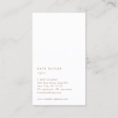 Moderne schicke Blätter Visitenkarte (Rückseite)