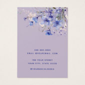 Moderne schicke bläuliche Ohrring-Karte (Rückseite)