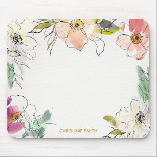 Moderne, schicke Blume mit Blumenmotiven Mousepad