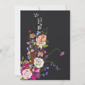 Moderne schicke Blume schreiben dunklen Abschluss Dankeskarte (Rückseite)