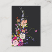 Moderne, schicke Blume-Schrift Fond Abschluss Begleitkarte (Rückseite)