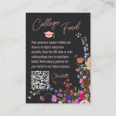 Moderne, schicke Blume-Schrift Fond Abschluss Begleitkarte (Vorderseite)