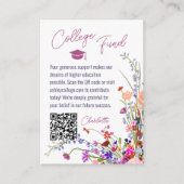 Moderne, schicke Blume-Schrift Fond Abschluss Begleitkarte (Vorderseite)