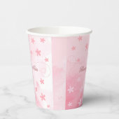 Moderne schicke Blush Pink Blütendusche für Mädche Pappbecher (Links)