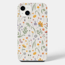 Moderne schicke Boho helle wilde Blumen iPhone-Hül