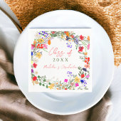 Moderne schicke boho Wildblumen Abschluss Serviette