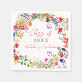 Moderne schicke boho Wildblumen Abschluss Serviette (Vorderseite)