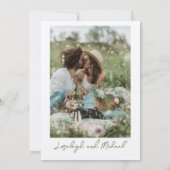 Moderne schicke boho Wildblumen Hochzeit Einladung (Rückseite)