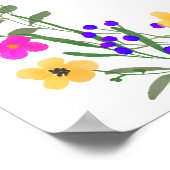 Moderne schicke boho wilde Blume Abschluss Empfang Poster (Ecke)