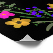 Moderne schicke boho wilde Blume Abschluss Empfang Poster (Ecke)