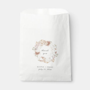 Moderne Schicke Botanische Kranzhochzeit Geschenktütchen