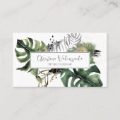 Moderne schicke botanische Vegetation Visitenkarte (Vorderseite)
