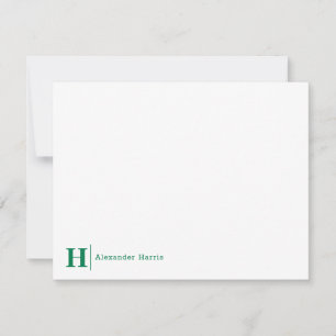 Moderne schicke Business Monogram Line Classic Gre Mitteilungskarte