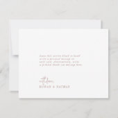 Moderne schicke Cinnamon Pink Flat Wedding Dankeskarte (Rückseite)