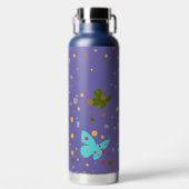 Moderne schicke Docks & Butterfly Lila Trinkflasche (Vorderseite)