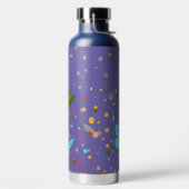 Moderne schicke Docks & Butterfly Lila Trinkflasche (links)