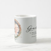 Moderne schicke, elegante, grüne Foto Oma Kaffeetasse (Mittel)