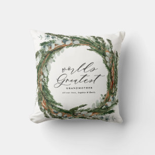 Moderne schicke, elegante, grüne Foto Oma Kissen