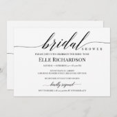 Moderne schicke, elegante, rustikale Drehscheibe Einladung (Vorne/Hinten)