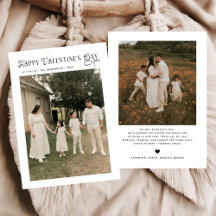 Moderne Schicke Familienfoto Frohen Valentinstag