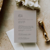 Moderne, schicke FARBE EDITABLE Wedding Details Begleitkarte