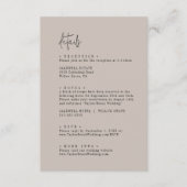 Moderne, schicke FARBE EDITABLE Wedding Details Begleitkarte (Vorderseite)