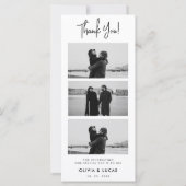 Moderne schicke Foto Strip Wedding Vielen Dank (Rückseite)