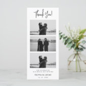 Moderne schicke Foto Strip Wedding Vielen Dank (Stehend Vorderseite)