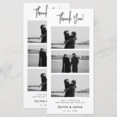 Moderne schicke Foto Strip Wedding Vielen Dank (Vorne/Hinten)