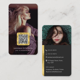 Moderne schicke Fotos vernetzen QR-Code Visitenkarte