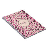 Moderne schicke Gepard-Druck-Muster-Monogramm Notizblock (Rechte Seite)