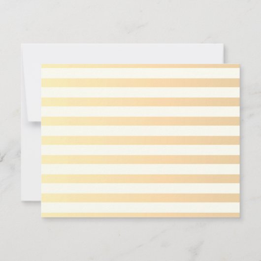 Moderne, schicke gestreifte Blume Probe Abendessen Einladung (Rückseite)