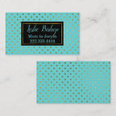 Moderne schicke Gold Polka Dot Mommy Card Telefonnummerkarte (Vorne/Hinten)