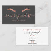 Moderne schicke Goldbraun der Rose, trendig grau Visitenkarte (Vorne/Hinten)