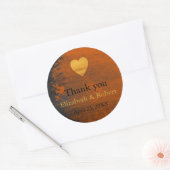 Moderne schicke goldene Foil Heart Wedding Vielen Runder Aufkleber (Umschlag)