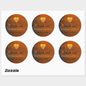 Moderne schicke goldene Foil Heart Wedding Vielen Runder Aufkleber (Blatt)