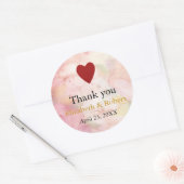 Moderne schicke goldene Foil Heart Wedding Vielen  Runder Aufkleber (Umschlag)