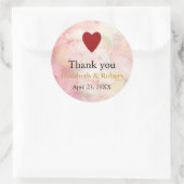 Moderne schicke goldene Foil Heart Wedding Vielen  Runder Aufkleber (Tasche)