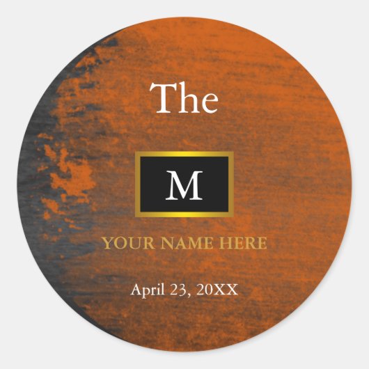 Moderne schicke goldene Foil Heart Wedding Vielen  Runder Aufkleber (Vorderseite)