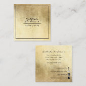 Moderne schicke Goldfolie Makeup Künstler Quadratische Visitenkarte (Vorne/Hinten)