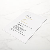 Moderne schicke Goldfolie Schwarz-weiße Lässige Ho Folieneinladung (Gedreht)