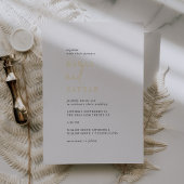 Moderne schicke Goldfolie Schwarz-weiße Lässige Ho Folieneinladung