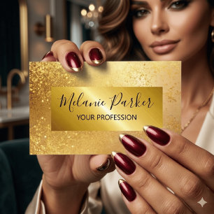 moderne schicke Goldrahmen-Glitter-Geschäftskarte Visitenkarte